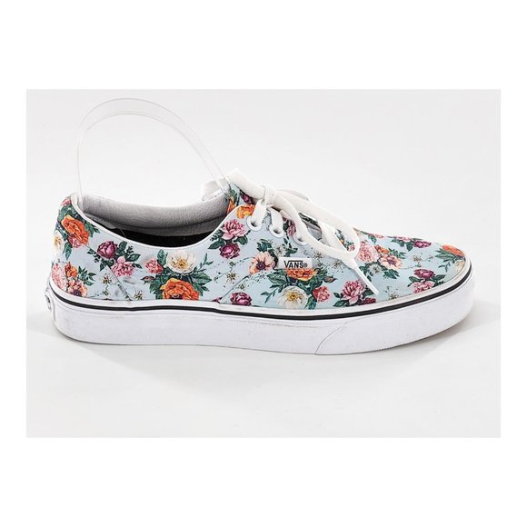VANS Floral Print Lace Up Canvas Sneakers Unisex - Picture 6 of 12